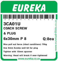 3CA01 - Coach Screw & Plug -3CA01_Label_T